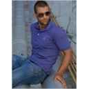 Camiseta Polo de hombre llana con bordado - color Azul - JSN - 800533
