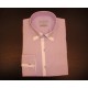 Camisa de hombre manga larga en algodón semi ajustada - color Lila con blanco - ESS